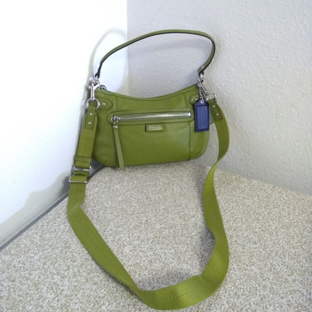 Coach Green Leather Crossbody Bag